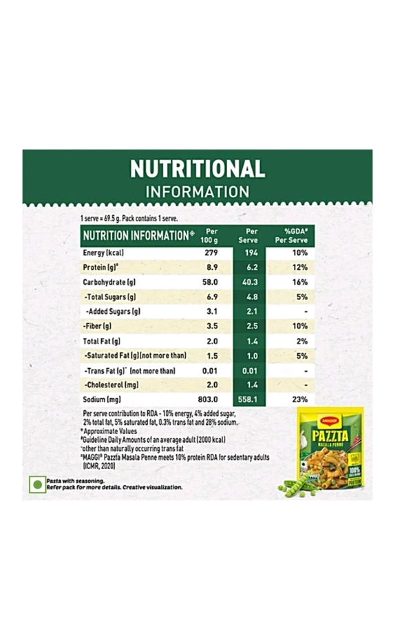 Nestle. Maggi Penne Masala Pasta - 69.5 gm.