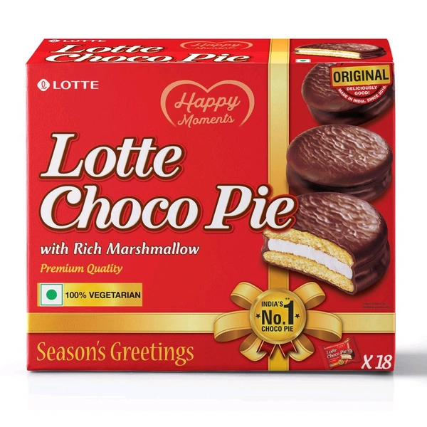 Lotte. Lotte Choco Pie 18 Packs - 28 gm Each.
