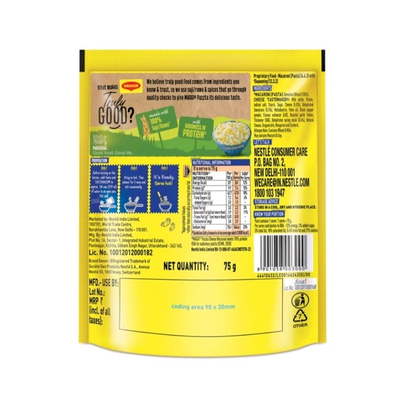 Nestle. Maggi Cheese Macaroni Pasta - 75 gm.
