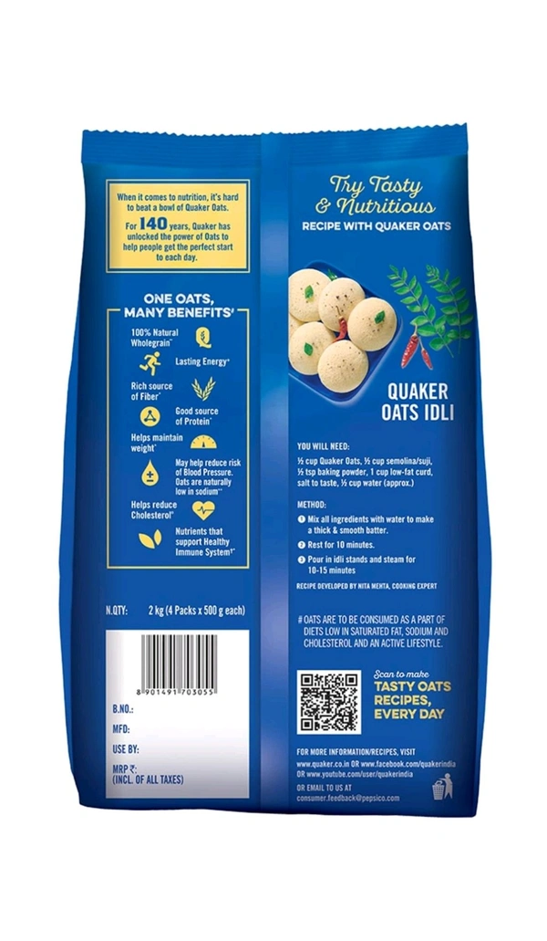 Quaker. Quaker Rolled Oats - 1 Kg.