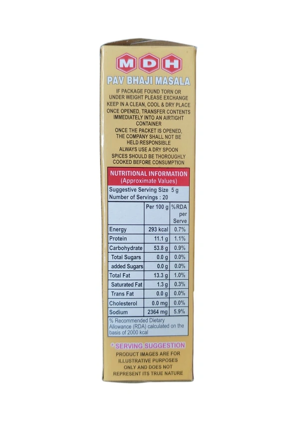 MDH. MDH Pav Bhaji Masala - 100 gm.
