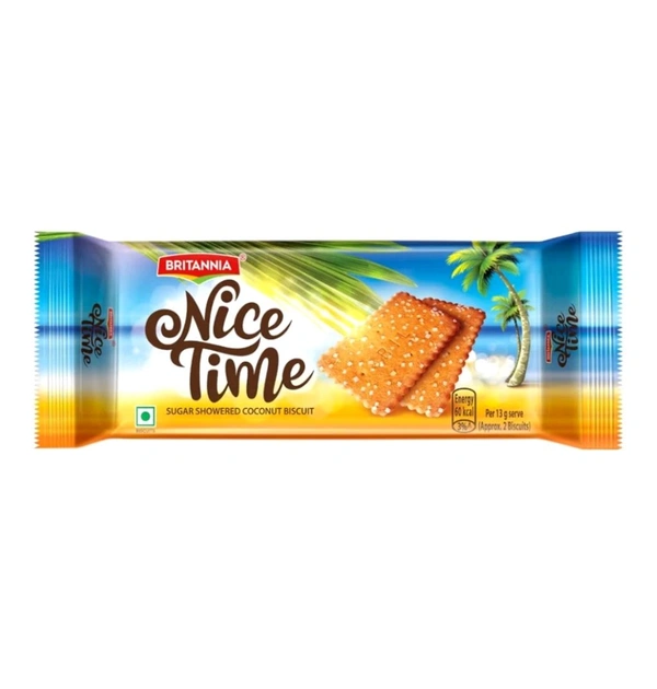 Britannia. Nice Time Coconut Biscuit - 136.5 gm.