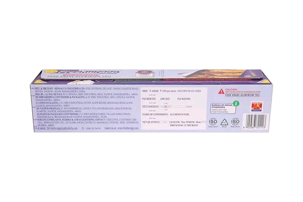 Hindalco Industries Ltd. Freshwrap Alluminium Foil - 72 Mtrs.