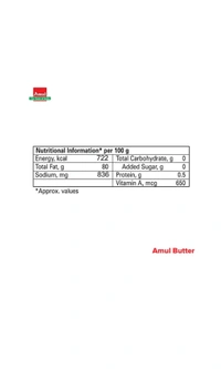 Amul. Amul Pasteurised Butter - 100 gm.