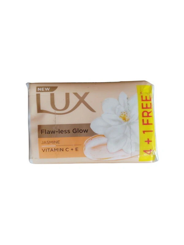 Hindustan Unilever Limited. Lux Jasmine Soap - 4 Units × 100 gm + 1 Unit × 100 gm Free.