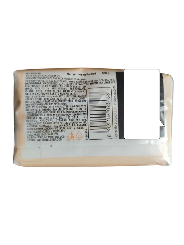 Hindustan Unilever Limited. Lux Jasmine Soap - 4 Units × 100 gm + 1 Unit × 100 gm Free.