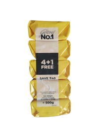 Godrej. No.1 Lime Aloe Vera Soap - 4 Units × 100 gm + 1 Unit Free = 500 gm.