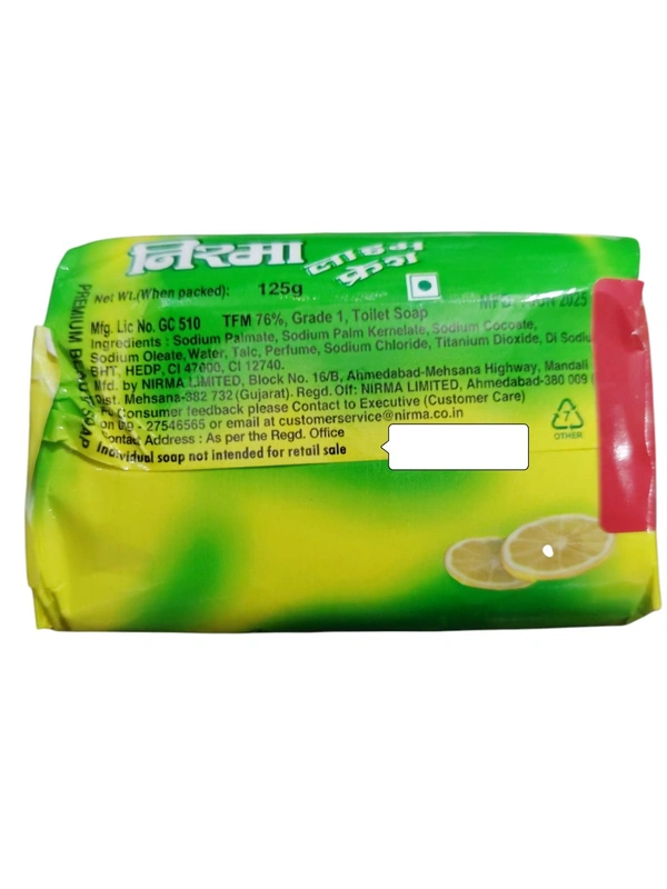 Nirma Limited. Nirma Lime Fresh Soap - 125 × 4 Units = 500 gm.