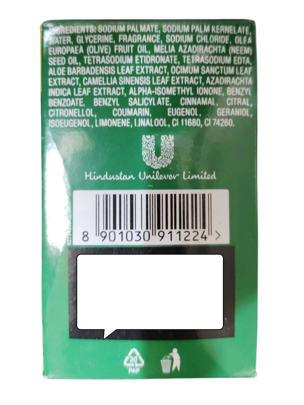 Hindustan Unilever Limited. Hamam 100% Pure Neem Oil Soap 3 × 150 gm + 1 Unit × 100 gm Free.