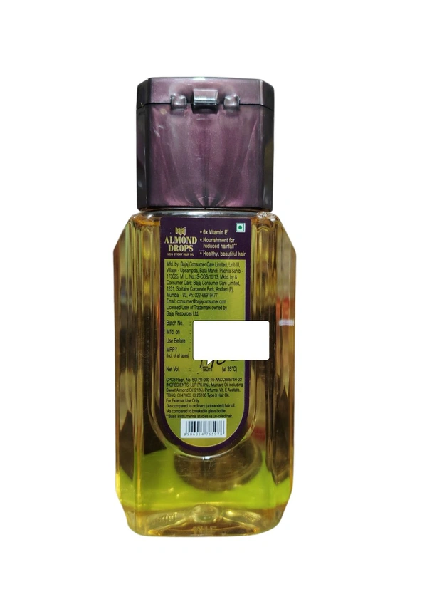 Bajaj Consumer Care Limited. Bajaj Almond Drops Hair Oil - 190 ml.