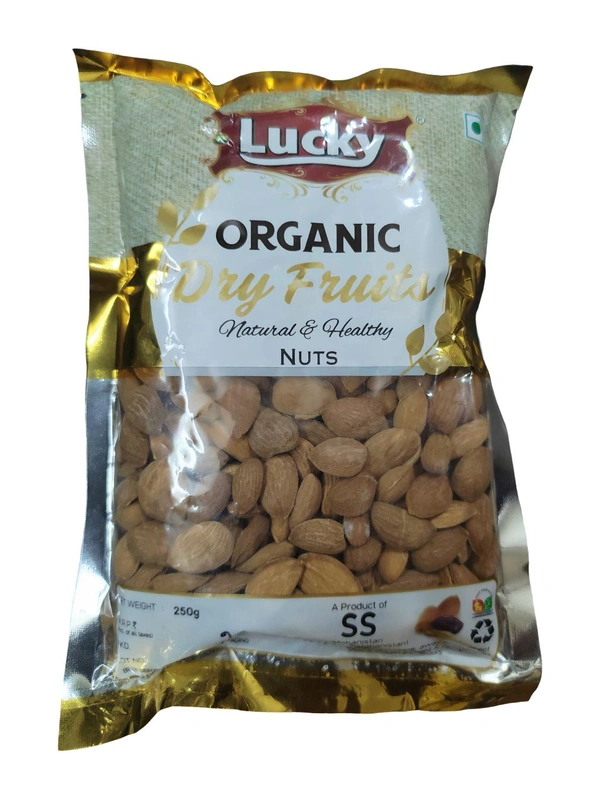Lucky. Lucky Organic Pishori Almond - 250 gm.
