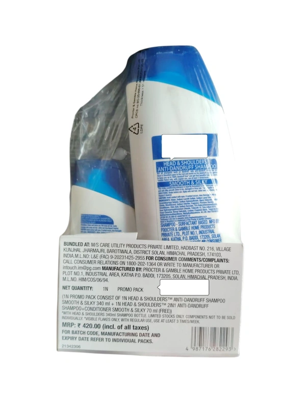 P&G. Head & Shoulders Anti-Dandruff Shampoo 340 ml + 170 ml Free.