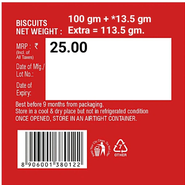Mrs. Bector's Cremica. Cremica Digestive Biscuit - 113.5 gm.