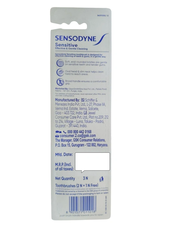 Sensodyne. Sensodyne Sensitive Toothbrush - Buy 2 Get 1 Free.