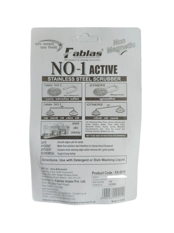 Fablas. No-1 Active Stainless Steel Scrubber - 1N.