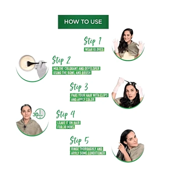 L'Oréal. Garnier Natural Darkest Brown Hair Colour No. 3 - 70 ml + 60 gm.