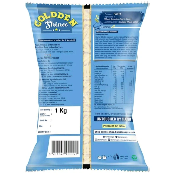 Bambino. Golden Shine Penne Pasta - 1 Kg.