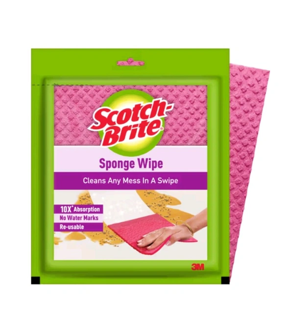 3M India. Scotch-Brite Sponge Wipe 20 × 17.5 cm - 1 N.