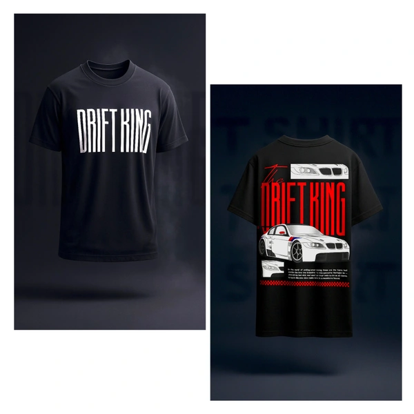 DRIFT KING (BLACK EDITION) Over-Size TEE.