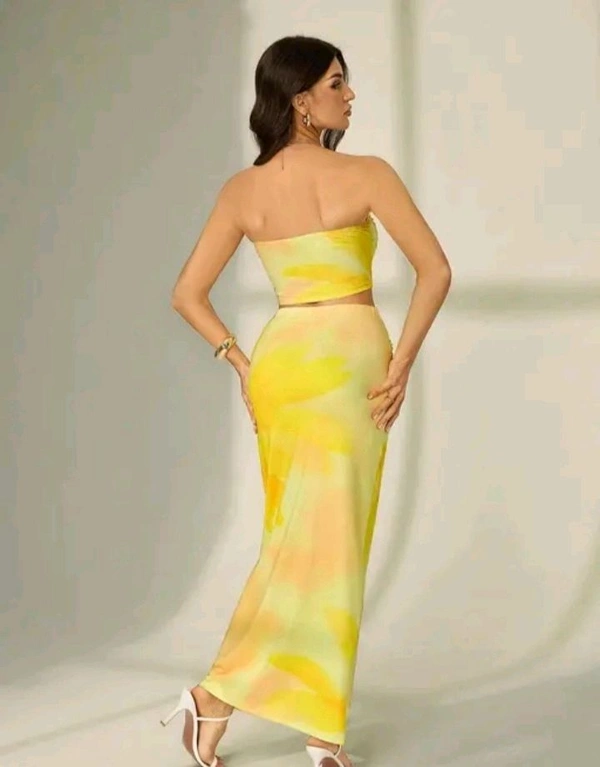 Floral Yellow Co-ord set | Women |  - Laser Lemon, L