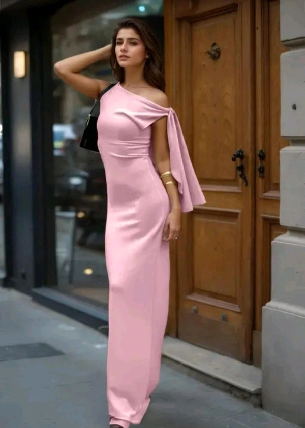 SPIVOZ Classy Bodycon Dress For Women  - French Lilac, M
