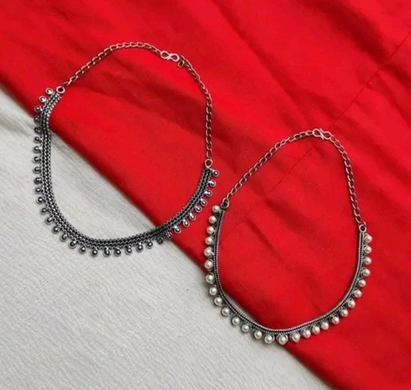Oxidized Silver Choker Combo
