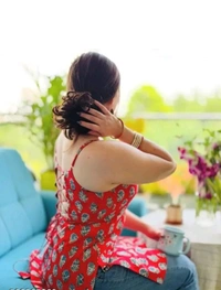 Red Trending Sleeveless Short Kurti With Back Lace  - Red, S