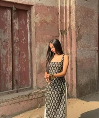 Women's Sleeveless Kurti With Back Lace  - Black, M