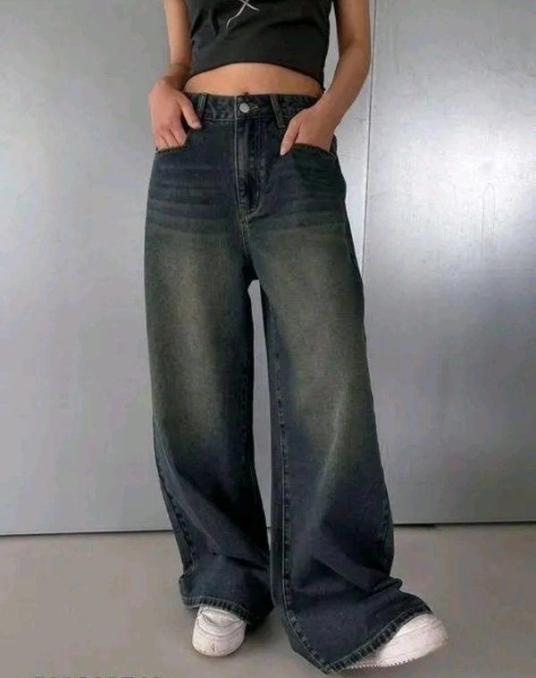 High Waist Denim Jeans | Trending  - Smoky, 32