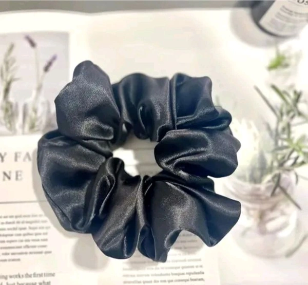 Pack Of 12 / Satin Scrunchies / Multicolour  - Medium