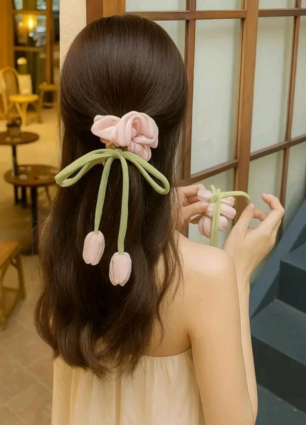 Pack Of 6 Tulip Scrunchies 