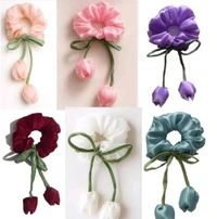Pack Of 6 Tulip Scrunchies 