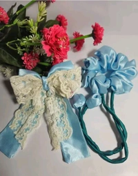 Gift Hamper For Her (Earrings, Pearl Bow, Tulip Scrunchie, Lace Bow & Mini Claw Clip) 