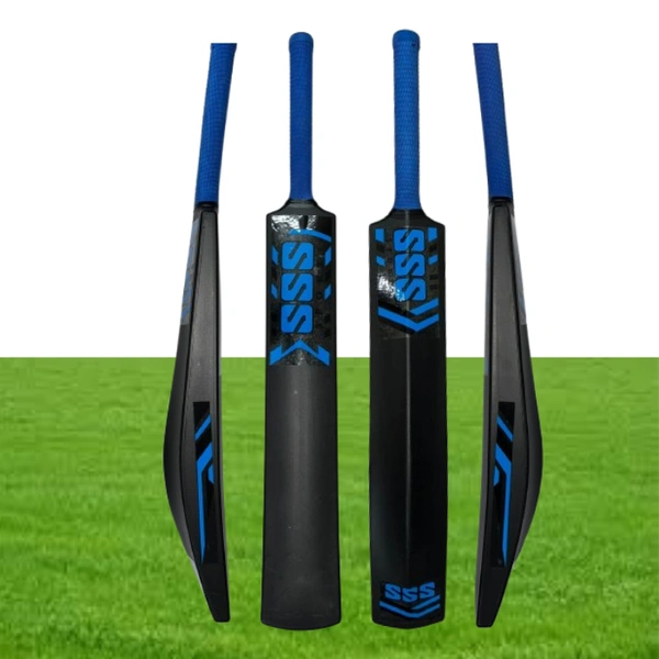 SVS Game Changer Full Size(35X4.5 inch) Heavy Duty Hard Fiber Cricket Bat PVC/Plastic Cricket Bat, Size 8 - Black