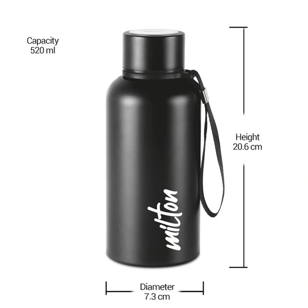 Milton Aura Hot & Cold Water Bottle 500 Ml - Black