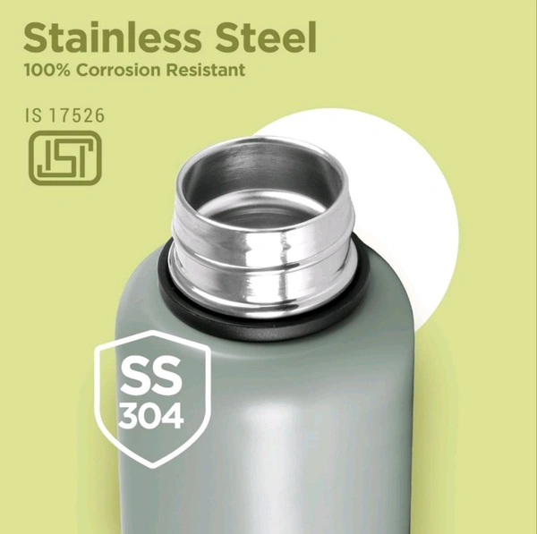 Milton Aura Hot & Cold Water Bottle 500 Ml - Gray