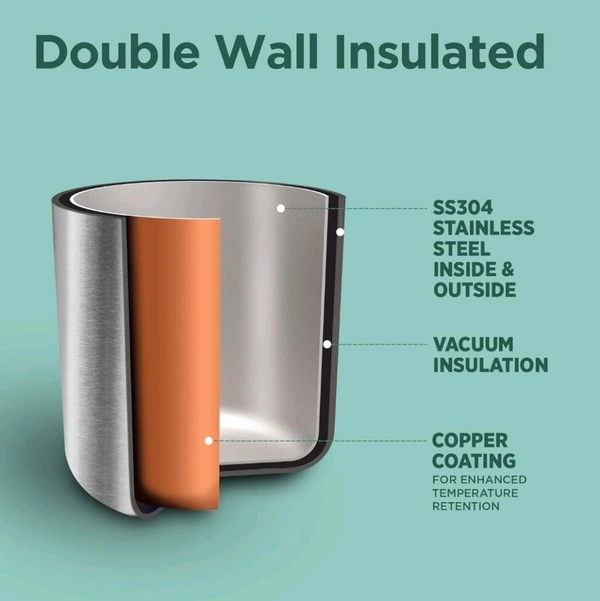 Milton Duo DLX 1500 Thermosteel Water Bottle 1.5 Litre, 24 Hr Hot and Cold I Leak Proof Lid, ISI Certified, Gym, School,Silver