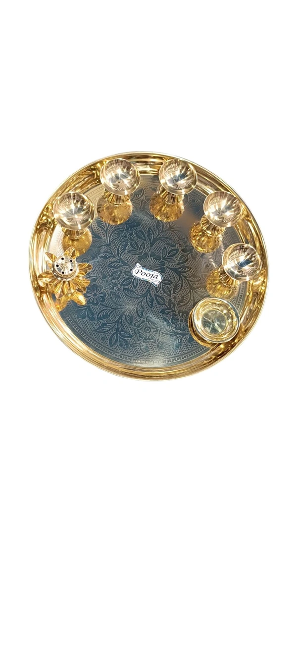 Brass Panch Aarti Thali