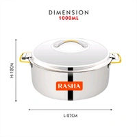 Rasha Stainless Steel Classic Casserole - 1000ml