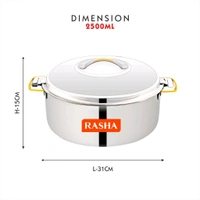 Rasha Stainless Steel Classic Casserole - 2500ml