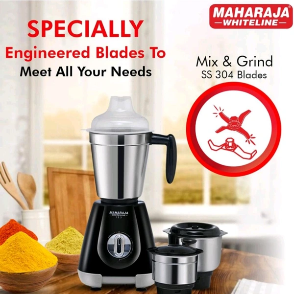 Maharaja MAHARAJA mg 123 550W Mixer Grinder, Black