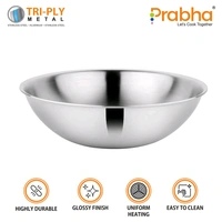 Prabha Prima Triply Tasla Flat Base Without Lid - 1.4L