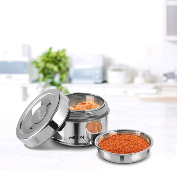 Milton Steel Snake Stainless Steel Tiffin, Steel Plain One Container Lunch Box - Small