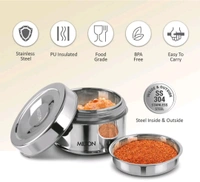 Milton Steel Snake Stainless Steel Tiffin, Steel Plain One Container Lunch Box - Big