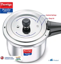 Prestige 1.5 Litre Stainless Steel Popular Svachh Outerlid Pressure Cooker