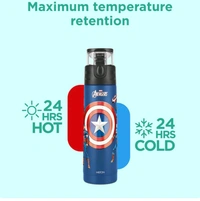 Milton Marvel Mighty Captain America Thermosteel Bottle - 500 Ml