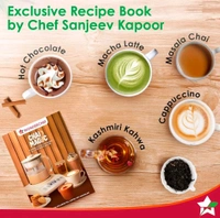 Wonderchef Chai Magic, Fully Automatic Tea & Cappuccino Maker, Make Masala Chai/Cutting Chai/Kahwa/, No Spills, No Overcooking, 4 Modes, Boil Milk/Water/Coffee, 500ML Glass Jar