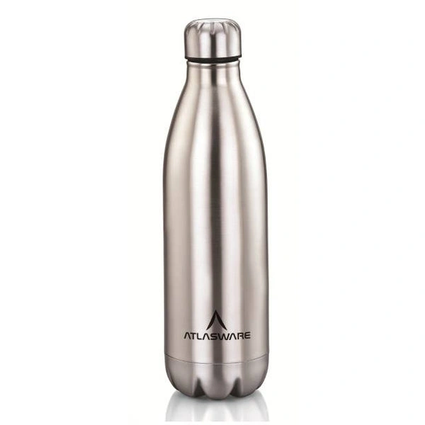 Atlasware Stainless Steel Water Bottle 1 Ltr - Silver