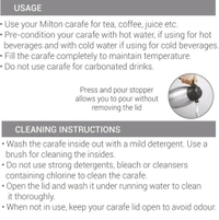 Milton Carafe Stainless Steel Double Walled Vacuum Insulated Flask with Lid and Handle, Silver, ISI Certified, Coffee/Tea Carafe Heat & Cold Retention, Leak Proof, Rust Free, Easy to Carry - 1500ml