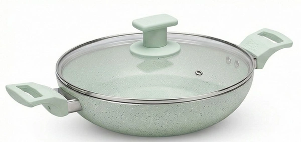 Milton Pro Cook Ceramic Kadhai With Glass Lid - 24cm